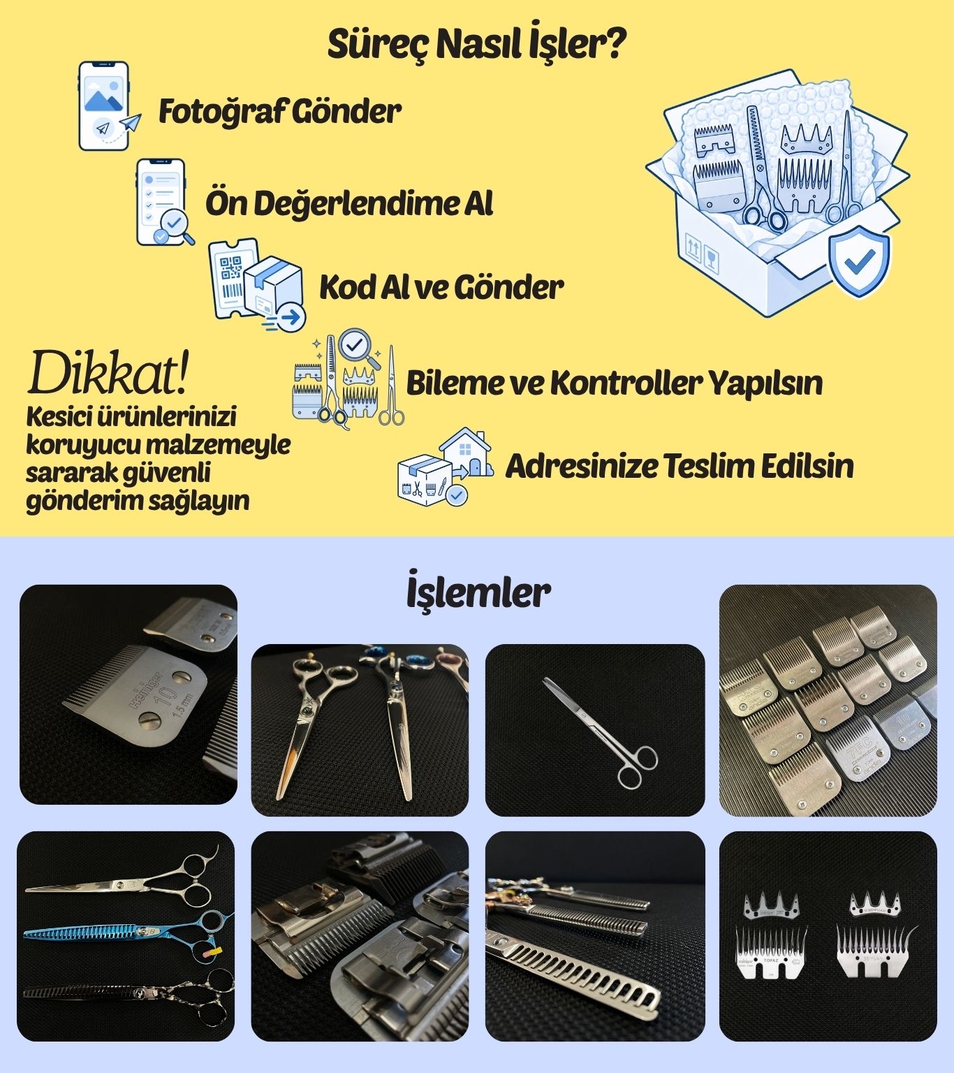 Pet Traş Bıçağı ve Makas Bileme